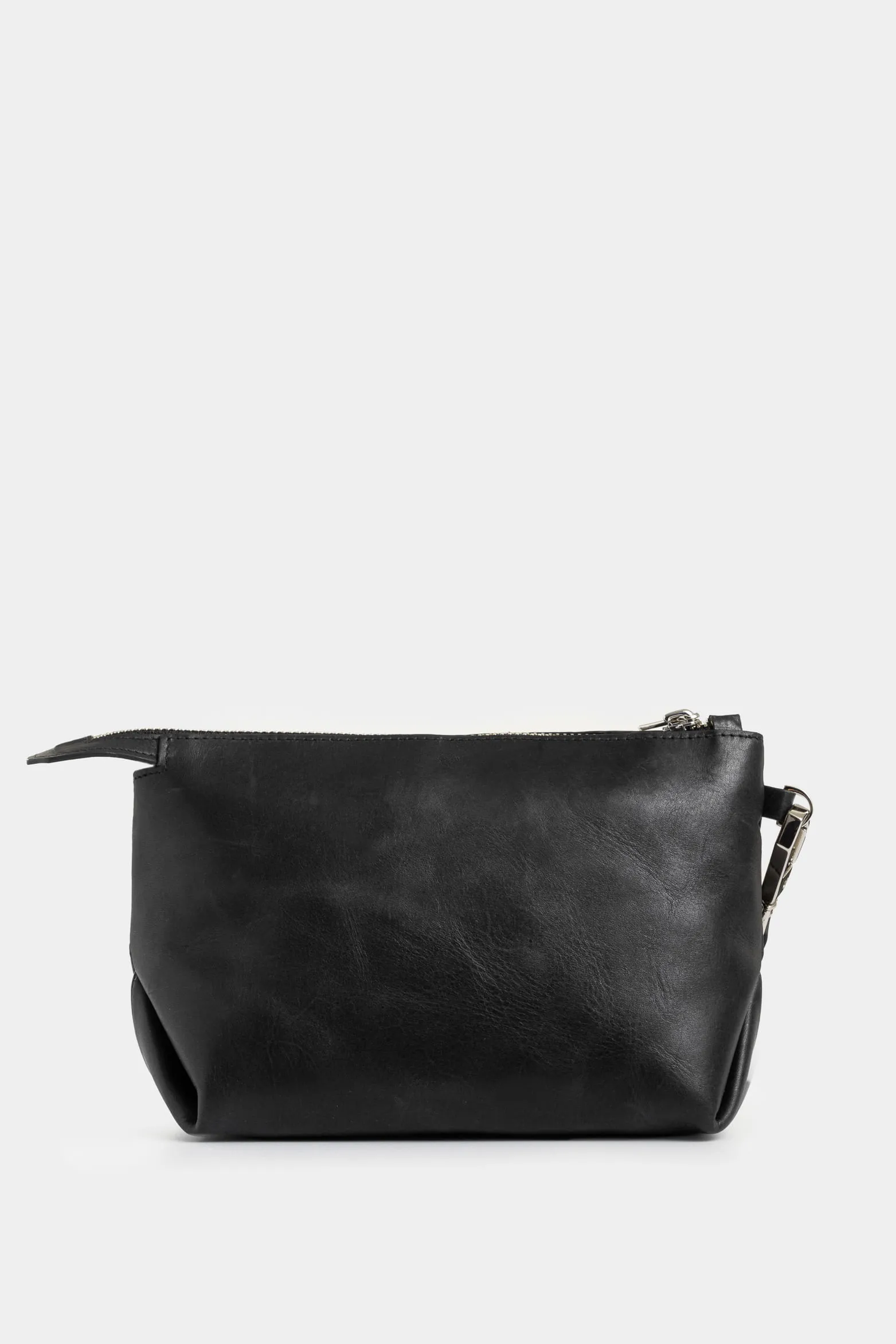 Cosmetiquera Cuzzo de cuero para mujer manija taches