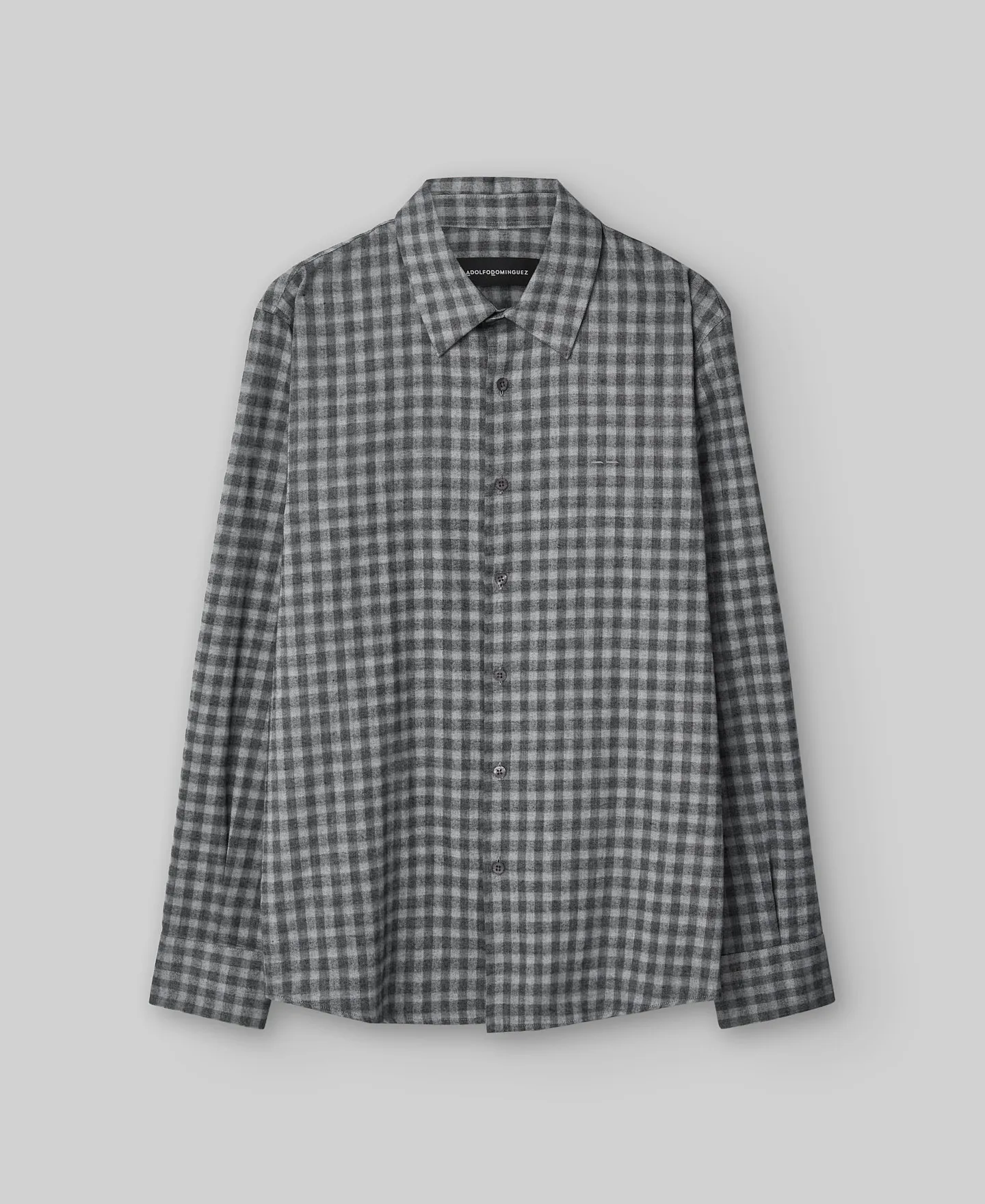 Cotton checked shirt man