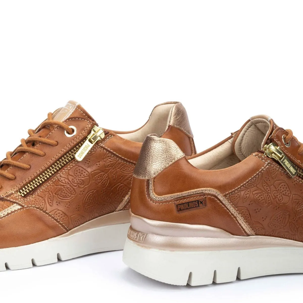 Deportiva de mujer Cantabria con cremallera Pikolinos color cuero Pk6994