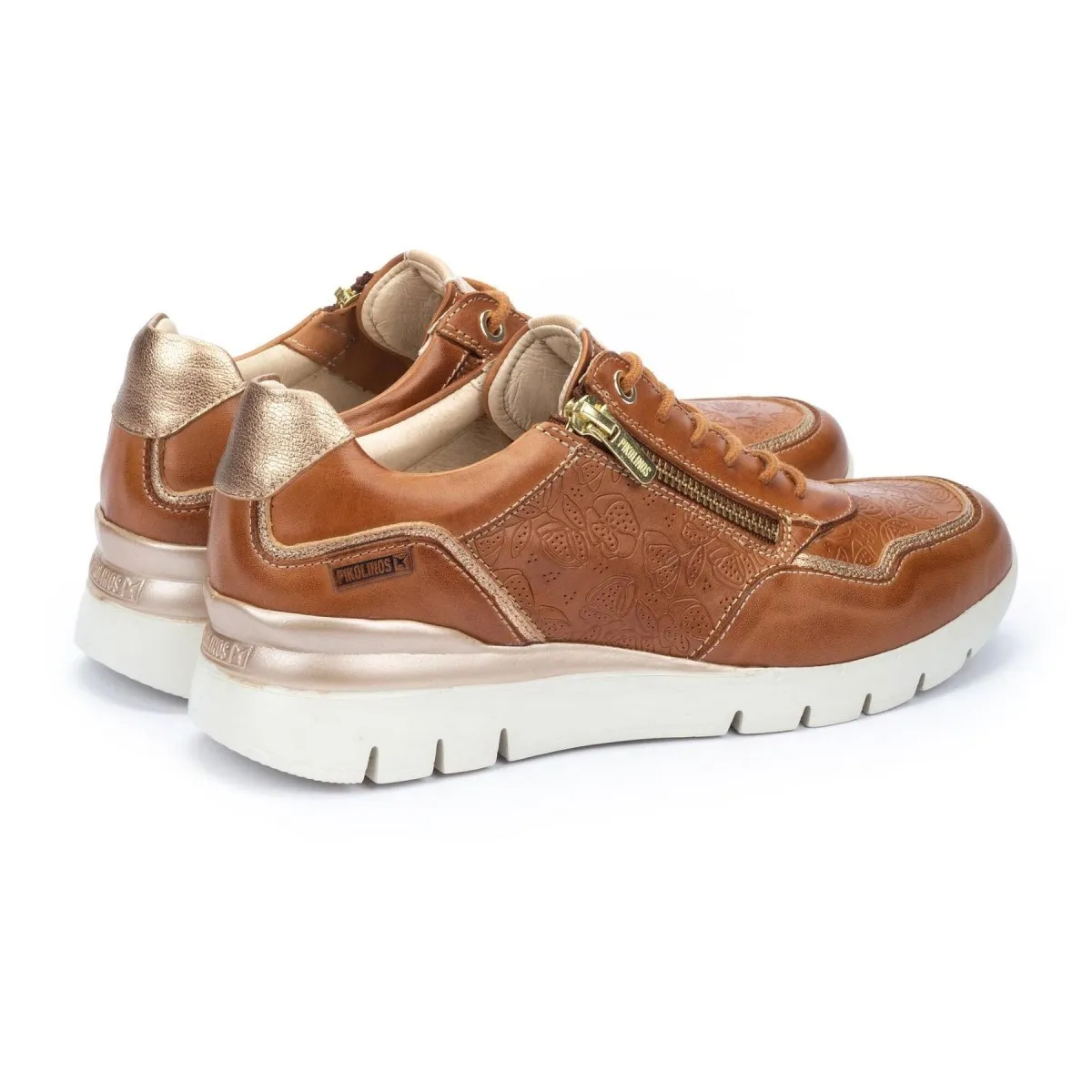 Deportiva de mujer Cantabria con cremallera Pikolinos color cuero Pk6994