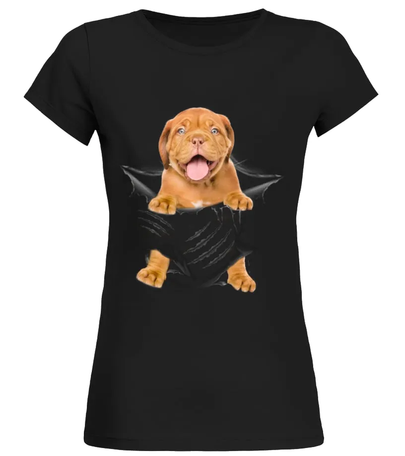 Dogue de Bordeaux Scratch New Camiseta cuello redondo Mujer