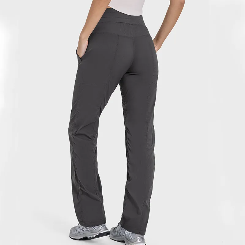 Estudio de baile para mujer Pantraje FOLED TRABAJO Mujeres Mujeres de gimnasio casual Yoga Pantalones de piernas largas con cord