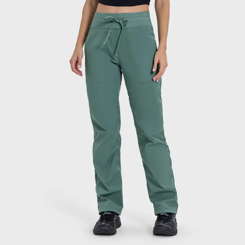 Estudio de baile para mujer Pantraje FOLED TRABAJO Mujeres Mujeres de gimnasio casual Yoga Pantalones de piernas largas con cord