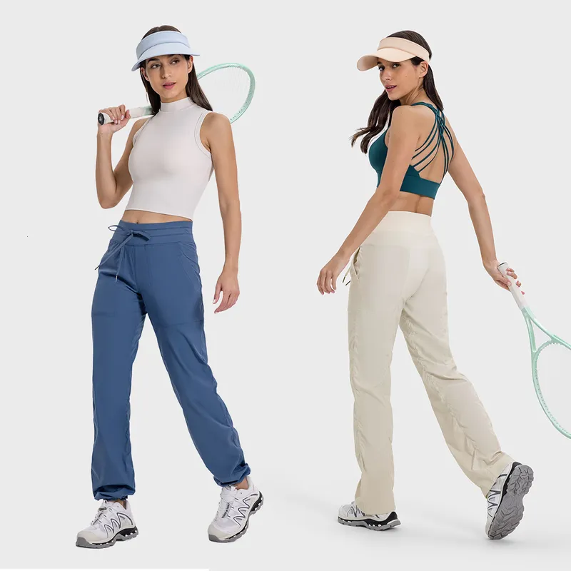 Estudio de baile para mujer Pantraje FOLED TRABAJO Mujeres Mujeres de gimnasio casual Yoga Pantalones de piernas largas con cord