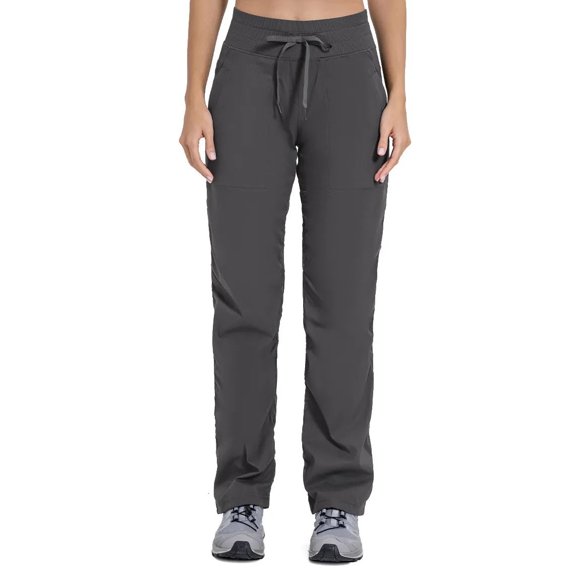Estudio de baile para mujer Pantraje FOLED TRABAJO Mujeres Mujeres de gimnasio casual Yoga Pantalones de piernas largas con cord