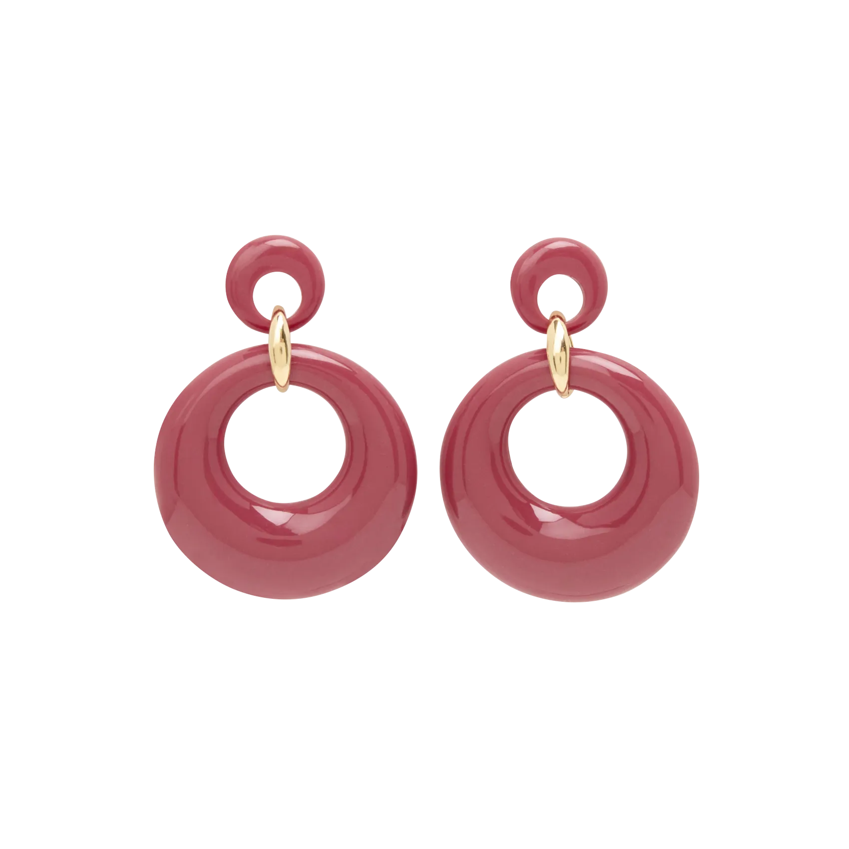 FEEKA BETTY  PENDIENTES REDONDOS EN VIOLETA