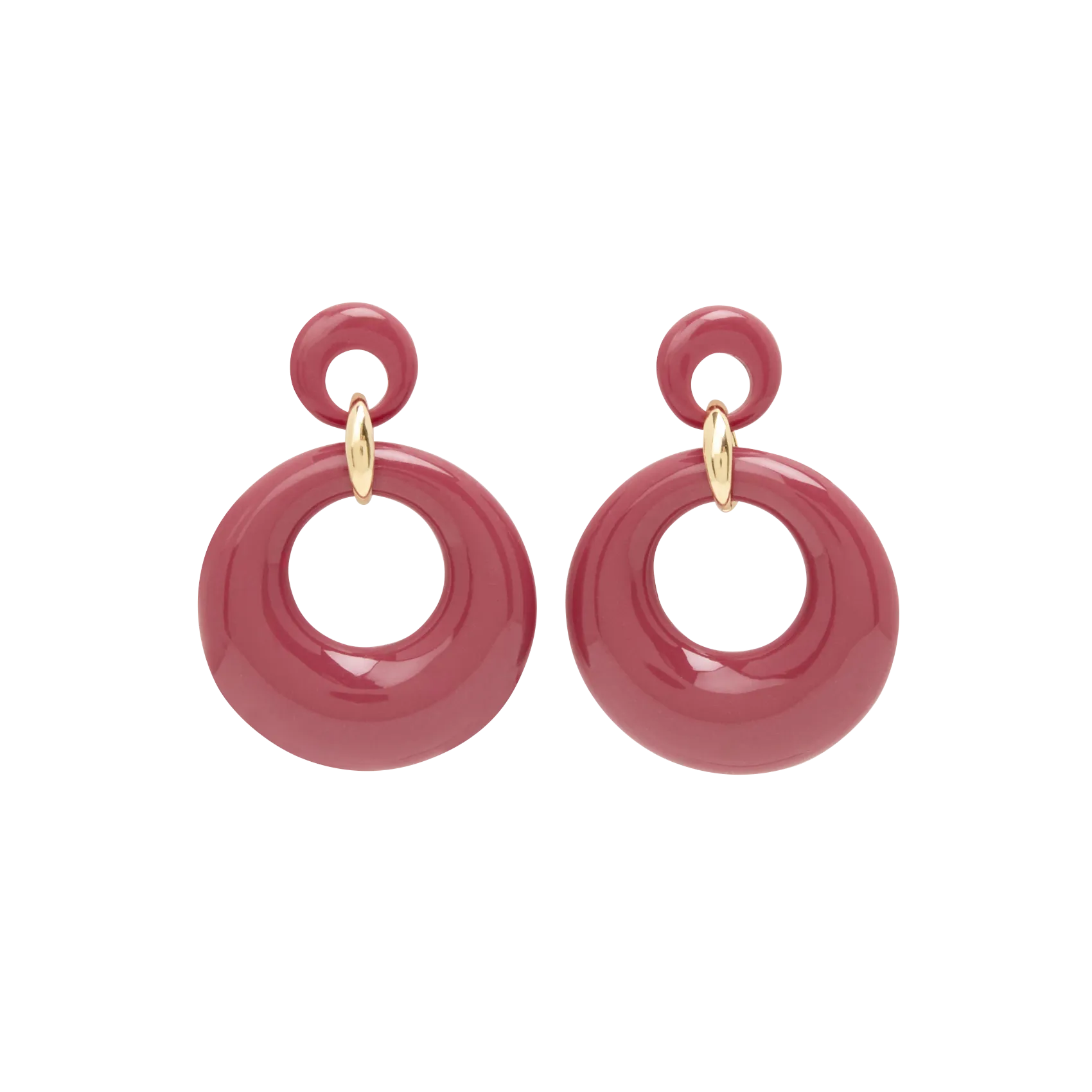 FEEKA BETTY  PENDIENTES REDONDOS EN VIOLETA