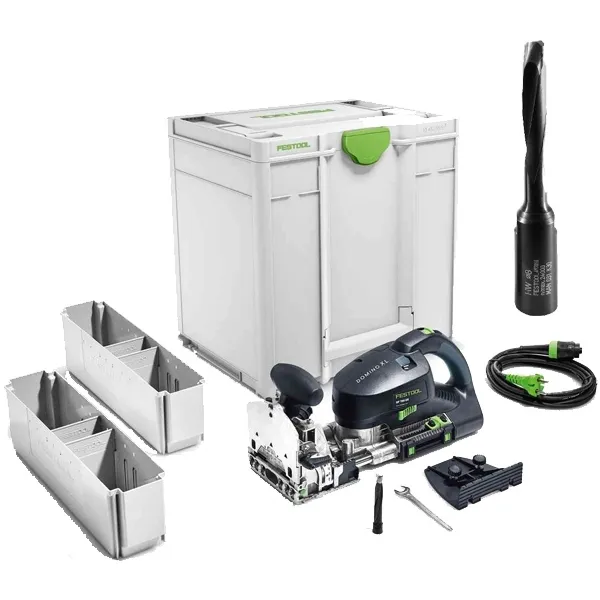 FESTOOL  DOMINO XL DF 700 EQPLUS  TUERCA ENGALLETADORA, 720 W, 70 MM, CAJA ESPECIAL + FESTOOL  D 8NL 50 HWDF 700  FRESA D