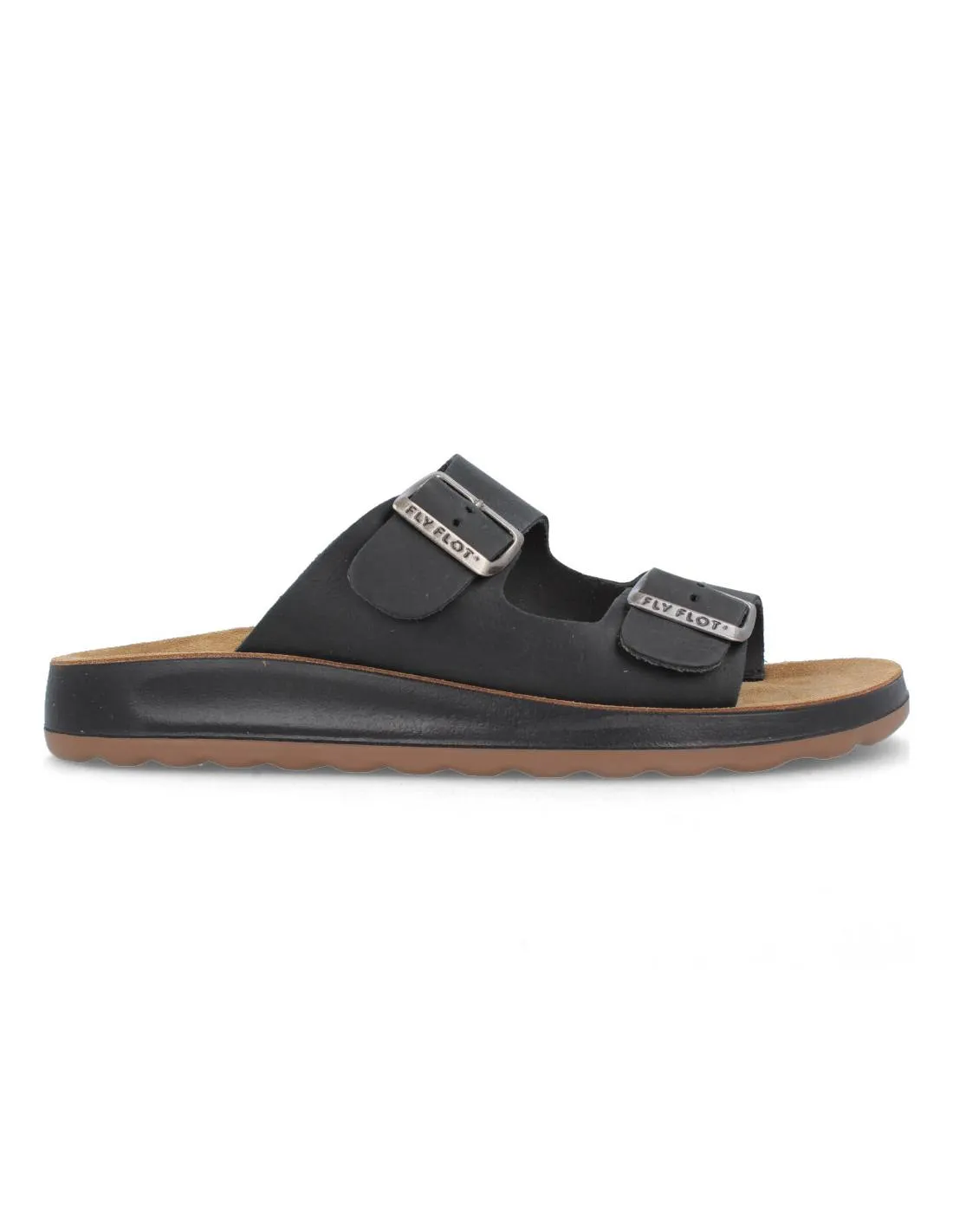 FLY FLOT  SANDALIA DOBLE HEBILLA NEGRO
