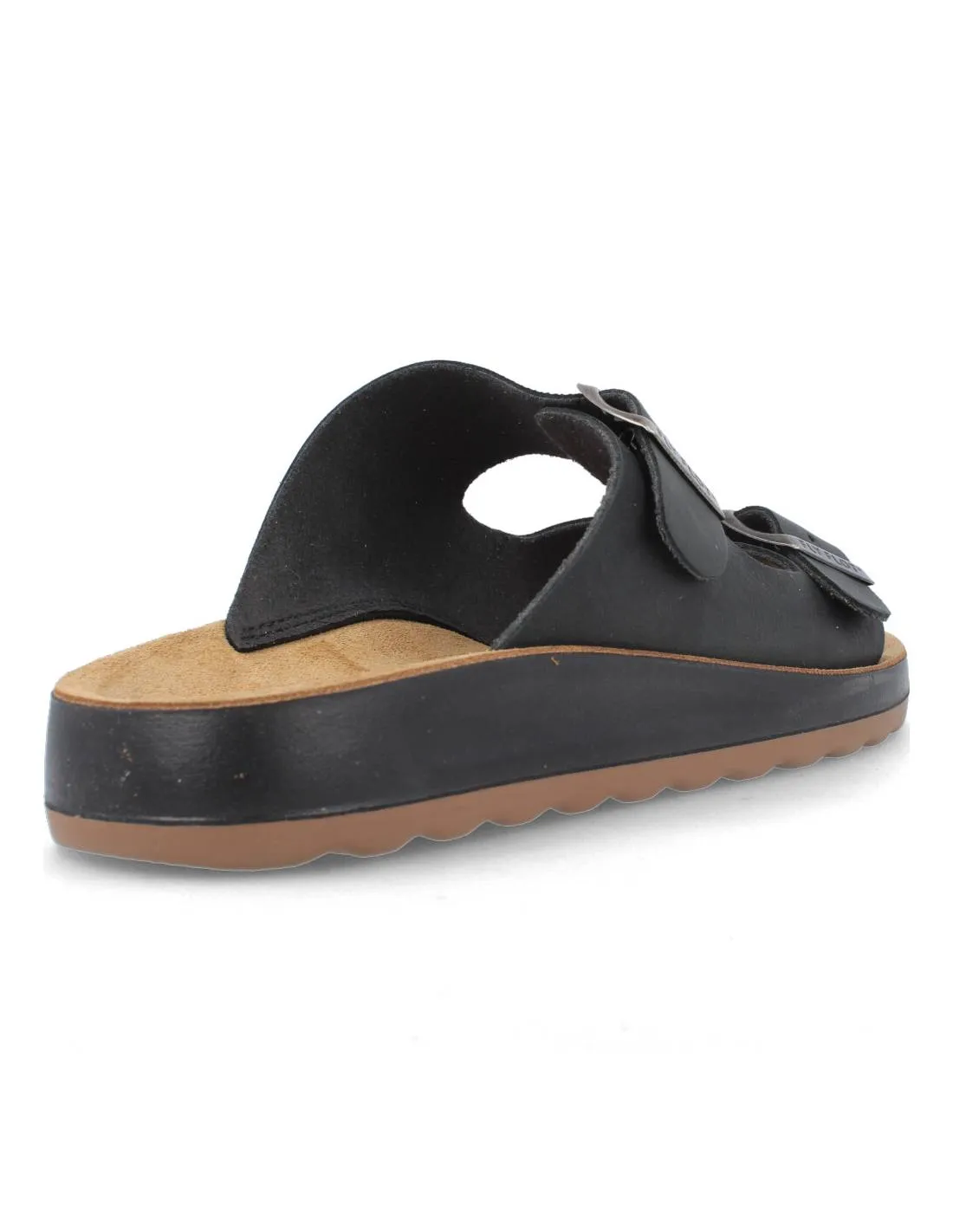 FLY FLOT  SANDALIA DOBLE HEBILLA NEGRO