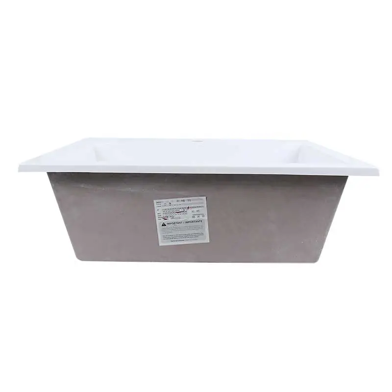Fregadero De Porcelana Sobreponer KOA Firplak 63X51CM Blanco