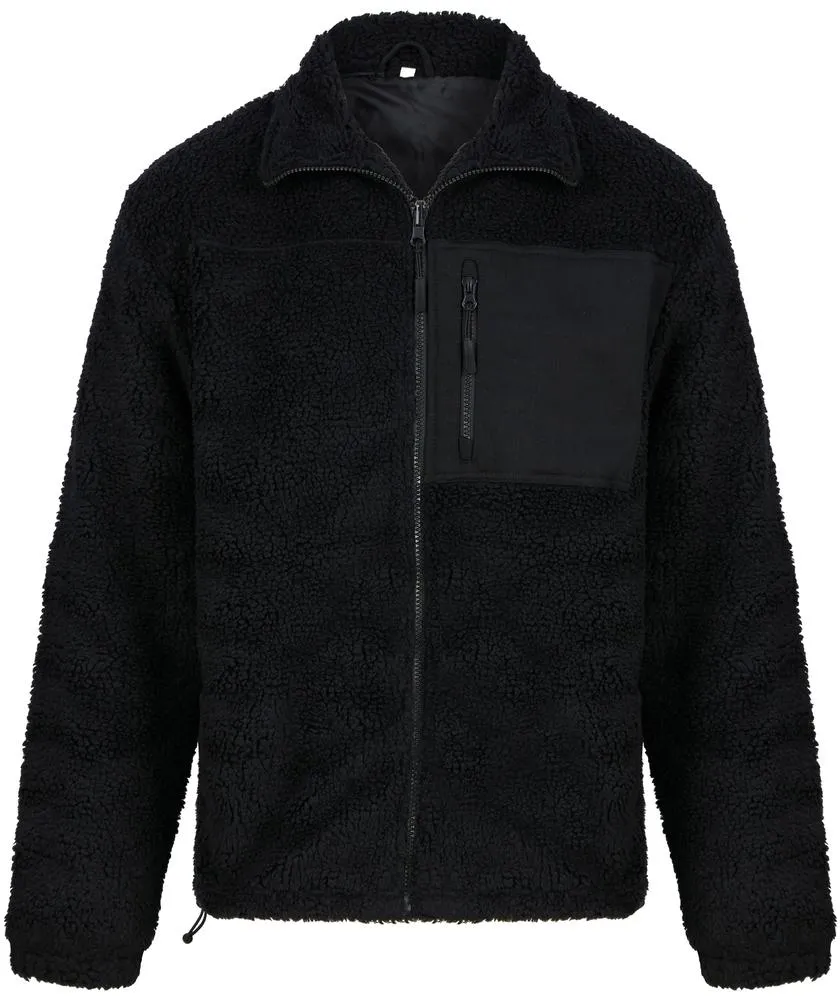 FRONT ROW FR854  FORRO POLAR SHERPA RECICLADO  BLACK