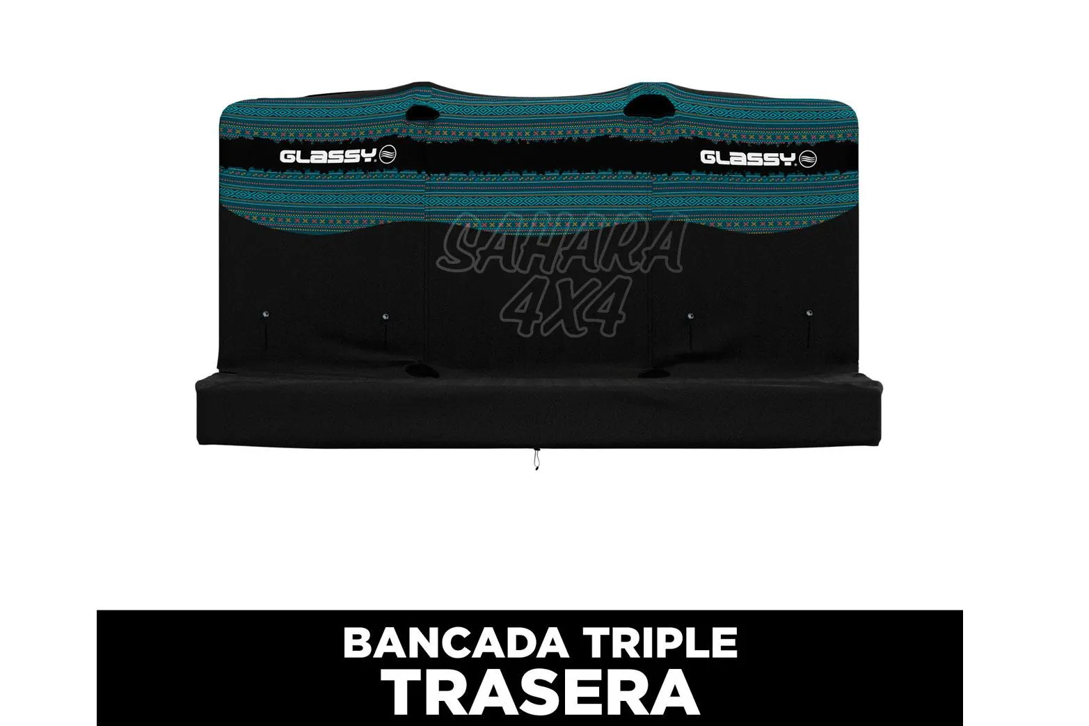 Funda de asiento triple trasera impermeable GLASSY Fiji (Estampado Fiji)