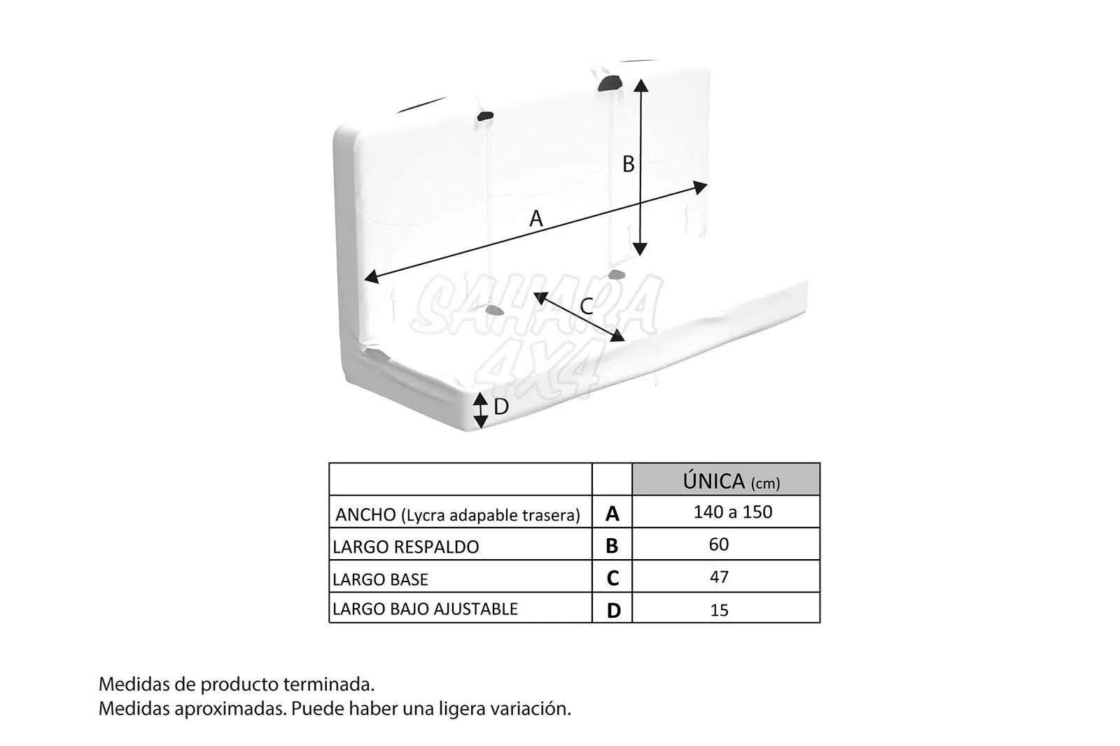 Funda de asiento triple trasera impermeable GLASSY Fiji (Estampado Fiji)