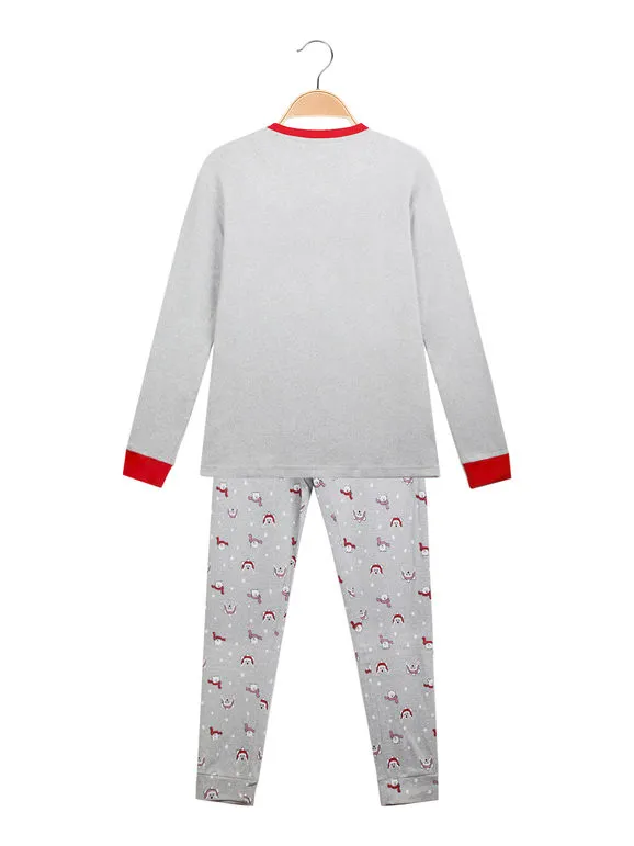 Givova Cálidos pijamas navideños de algodón para niño.