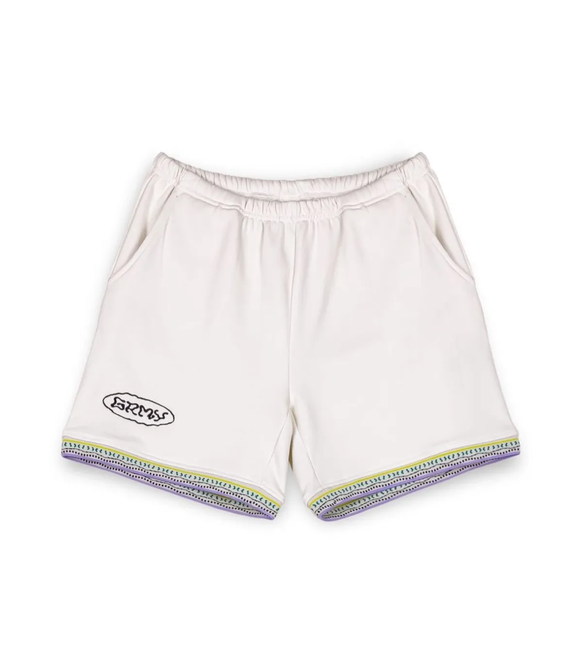 GRIMEY  PANTALóN CORTO UNISEX BLANCO  UFOLLOW GRMY SWEATSHORTS