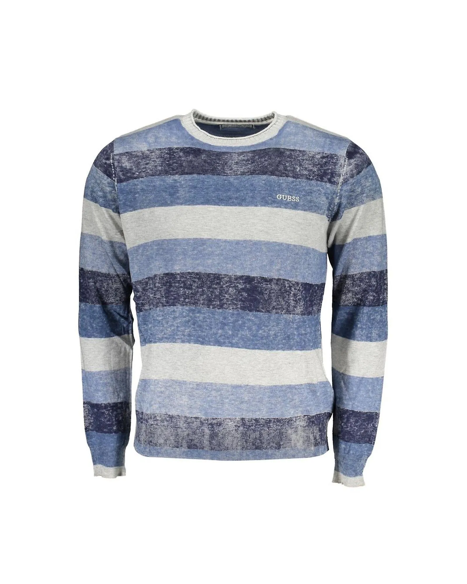 Guess Jeans Embroidered Striped Cotton Sweater