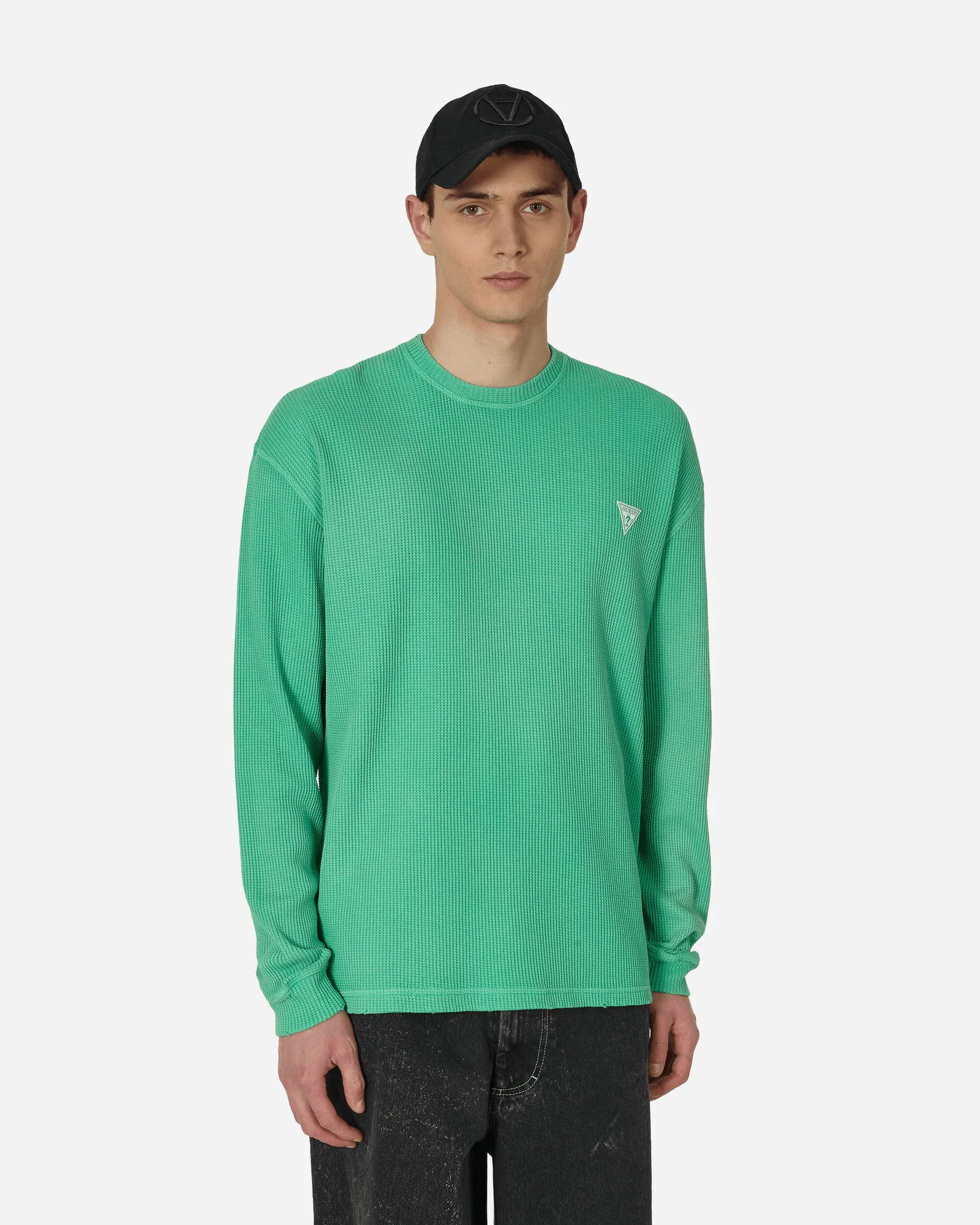 GUESS Washed Waffle Sweater