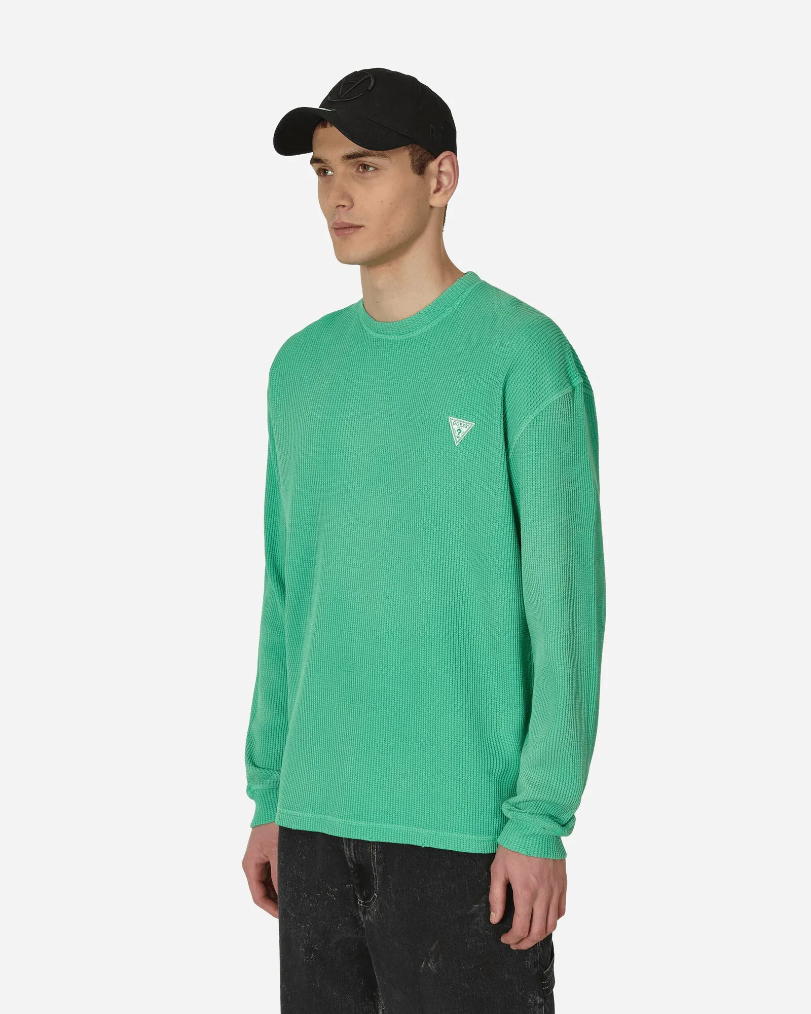 GUESS Washed Waffle Sweater