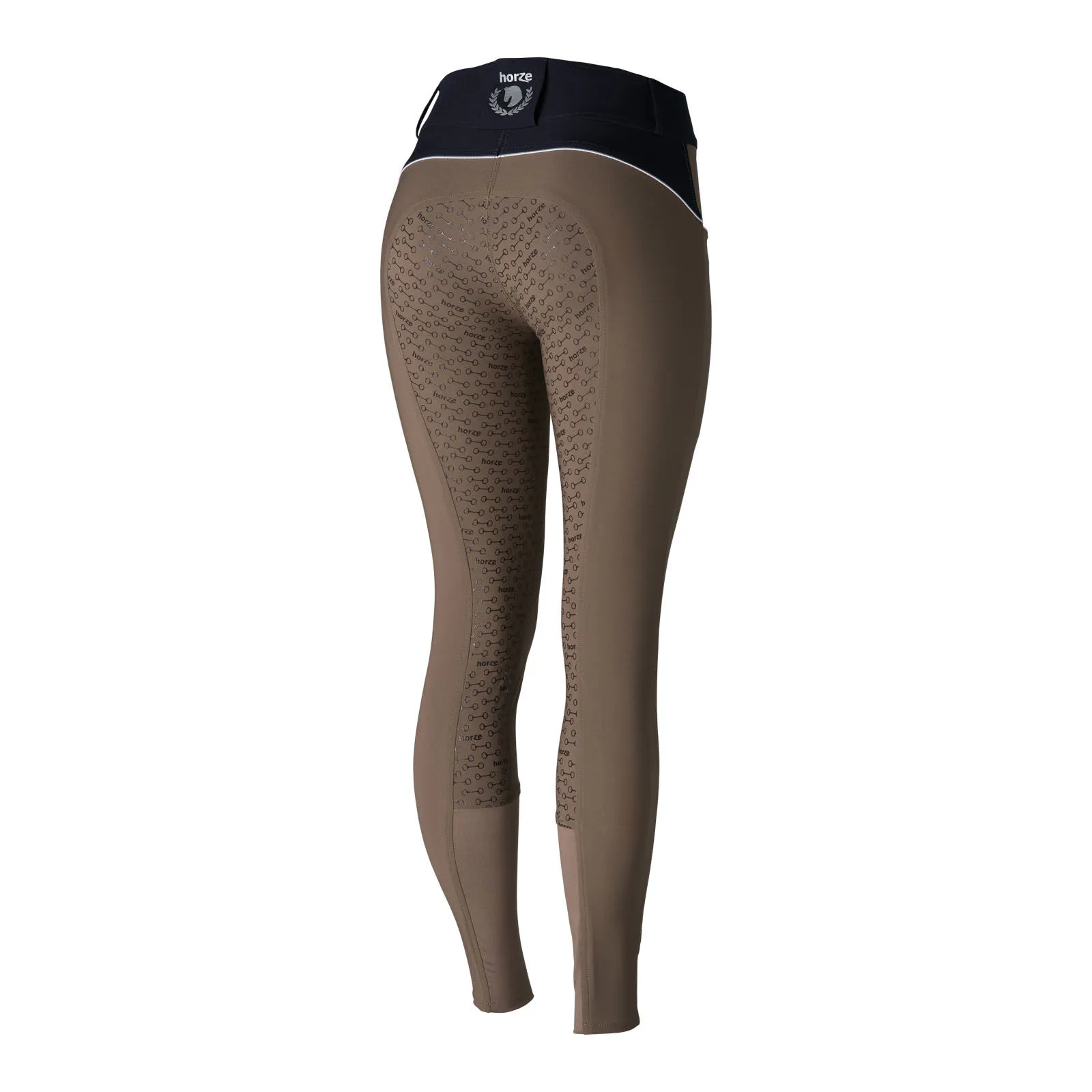 Horze Pantalones de Montar con Cintura Alta de Asiento Completo de Silicona para Mujer Aubrey