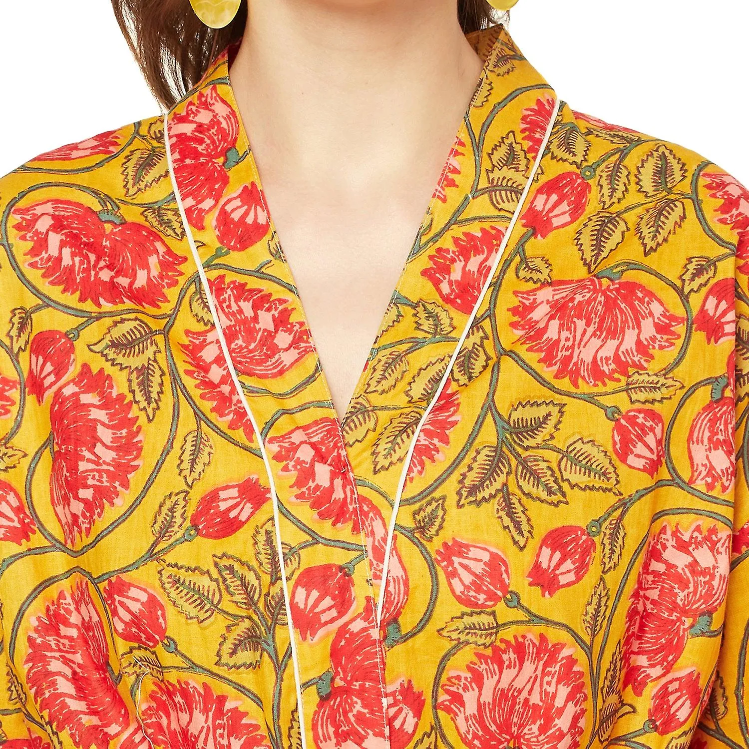 Island enchantment'  cotton kimono robe for women