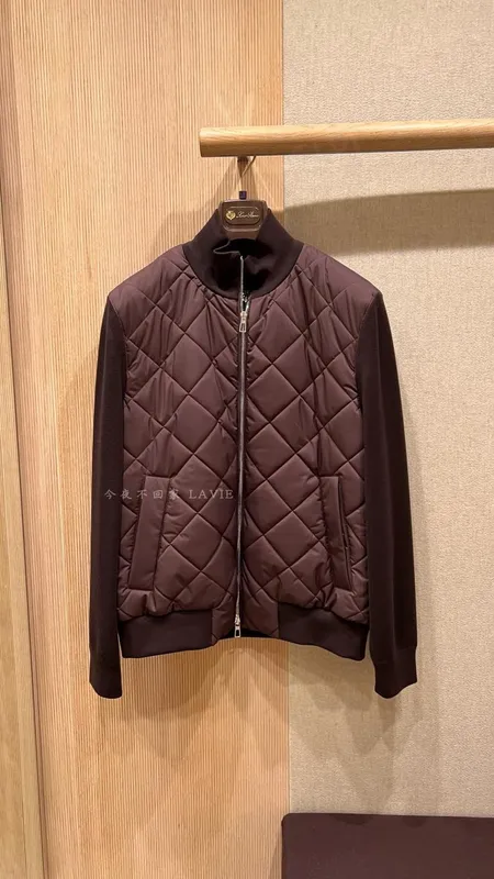 Jackets para hombre Invierno Investable Borgoña Borgoña Chaqueta rómbica