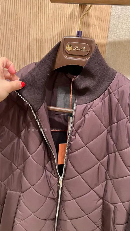 Jackets para hombre Invierno Investable Borgoña Borgoña Chaqueta rómbica