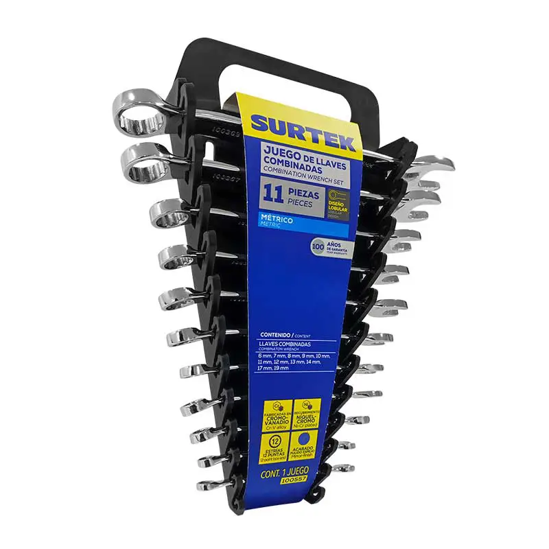 Juego Llaves Combinadas Metricas Surtek 12 PUNTAS 100557 11P