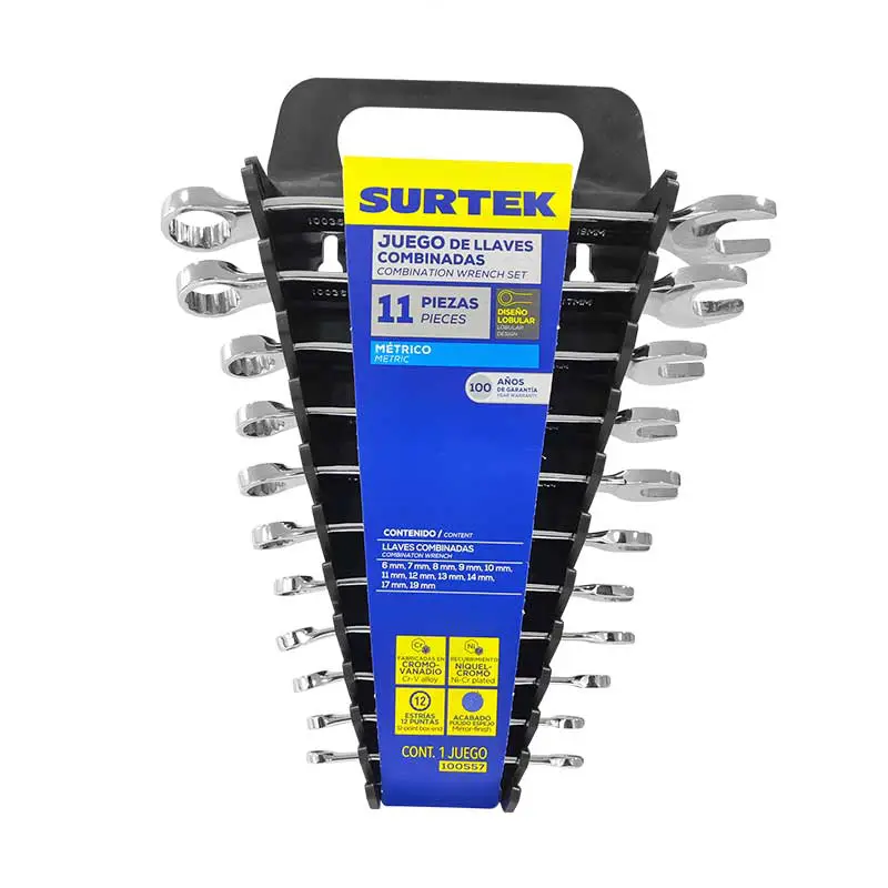 Juego Llaves Combinadas Metricas Surtek 12 PUNTAS 100557 11P