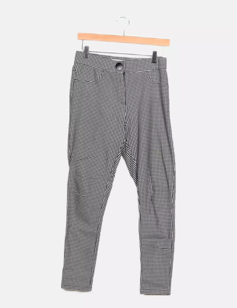 Lefties Pantalón negro bicolor