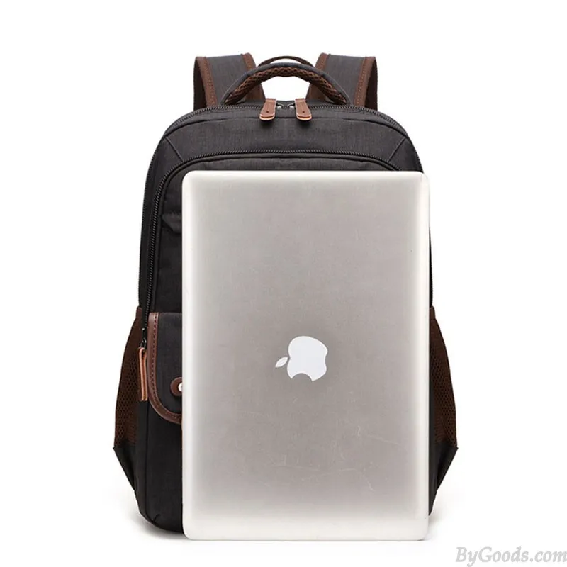 Leisure Double Buckle Canvas Backpack For Men Women School Rucksack Fits Most 15.6 Inch Laptop Bookbag Student Canvas Backpack