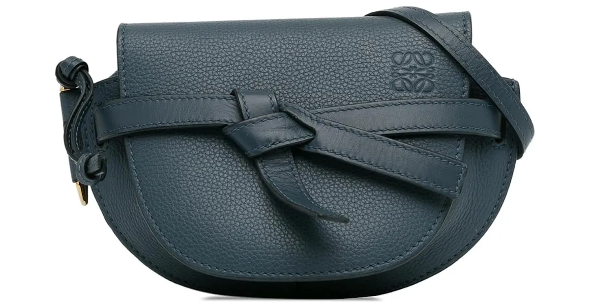 LOEWE Mini Gate Crossbody Azul 