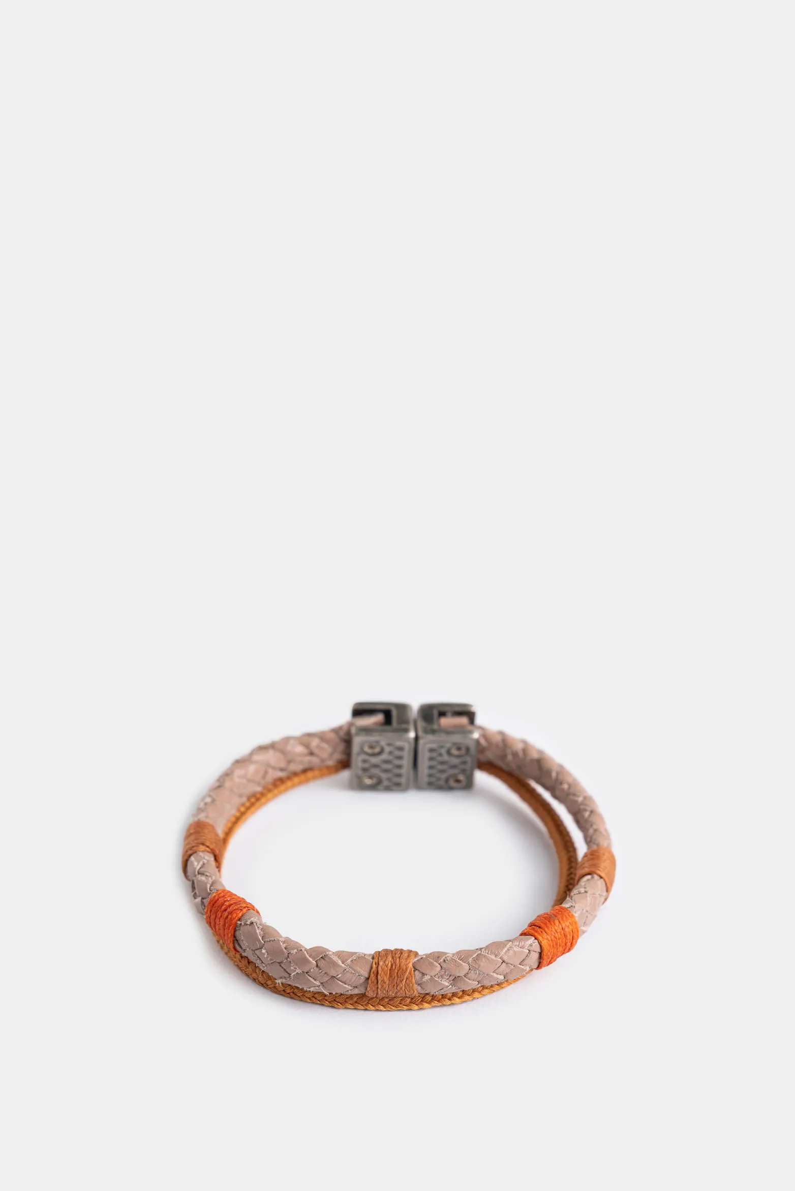 Manilla leo para hombre de cuero trenzado manualmente
