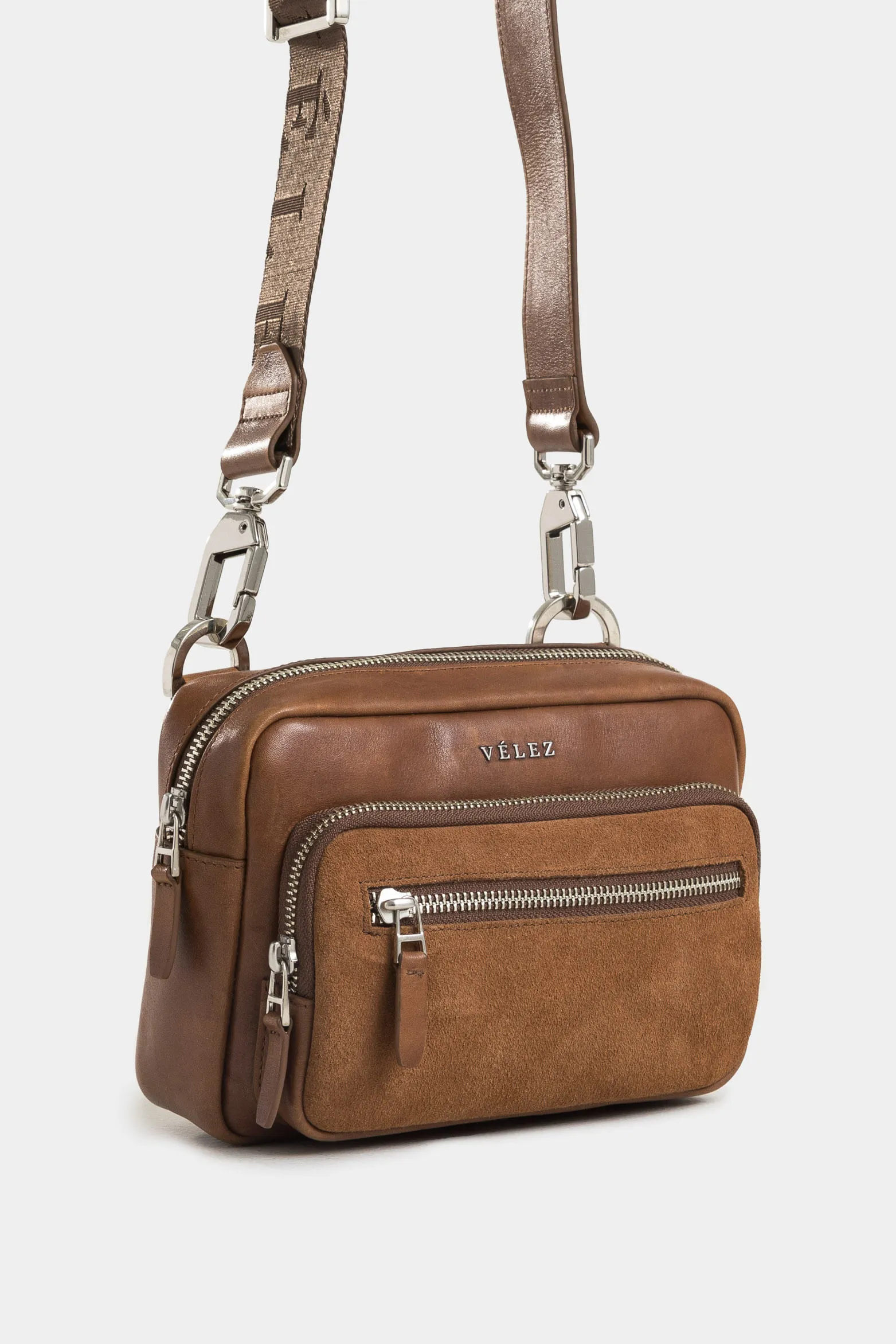 Manos libres bright de cuero para hombre detalle gamuzado