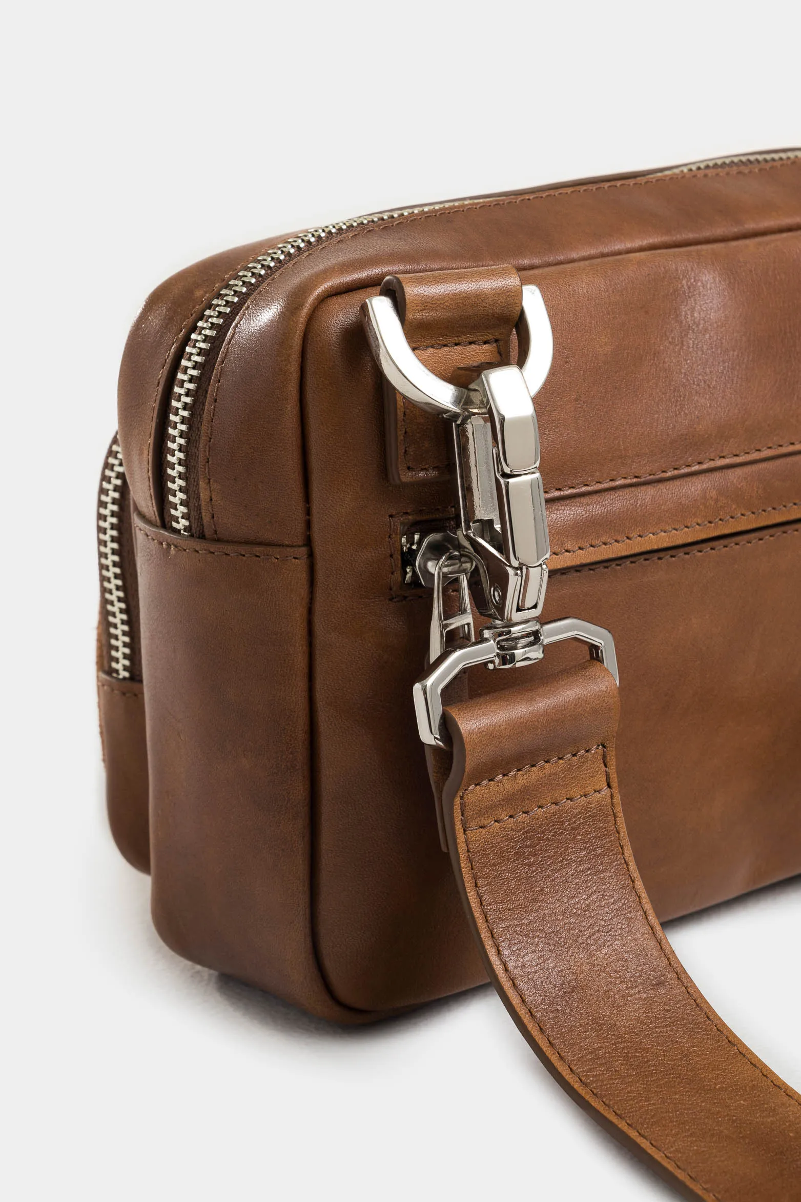 Manos libres bright de cuero para hombre detalle gamuzado