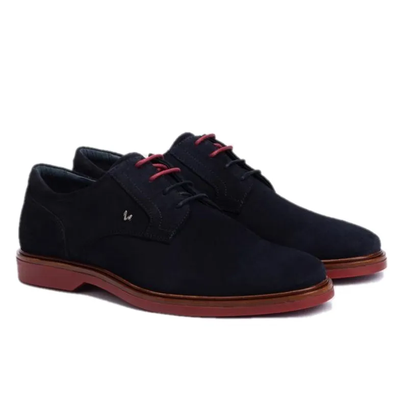 MARTINELLI LENNY 13841698X AZUL, CACAO Y GRIS. BLUCHER CORDONES ANTE HOMBRE