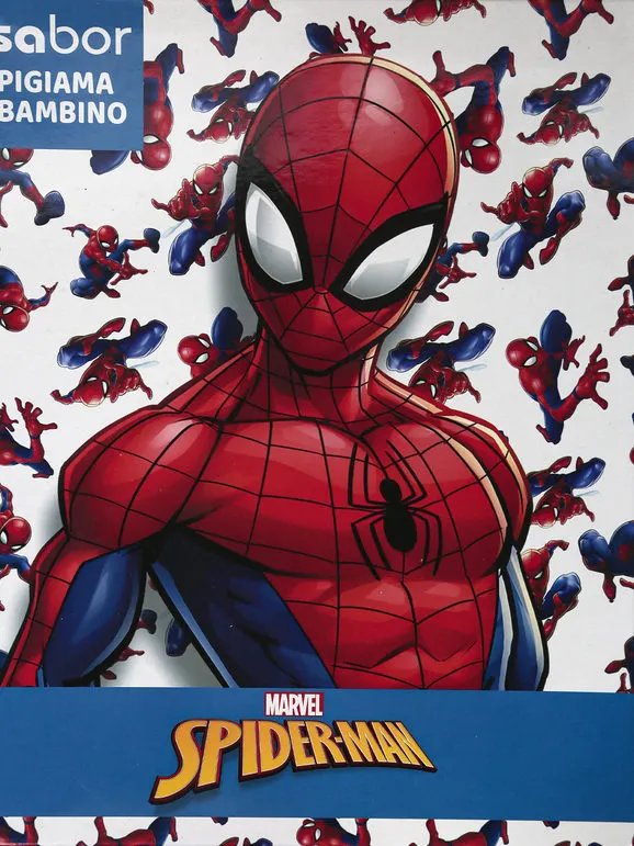 MARVEL SPIDERMAN PIJAMA LARGO DE ALGODóN INTERLOCK PARA NIñO.
