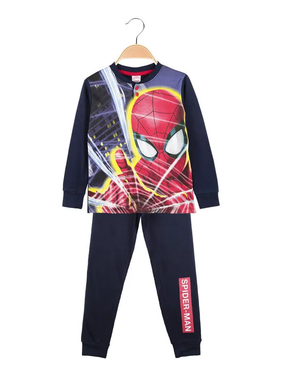 MARVEL SPIDERMAN PIJAMA LARGO PARA NIñO EN CáLIDO ALGODóN