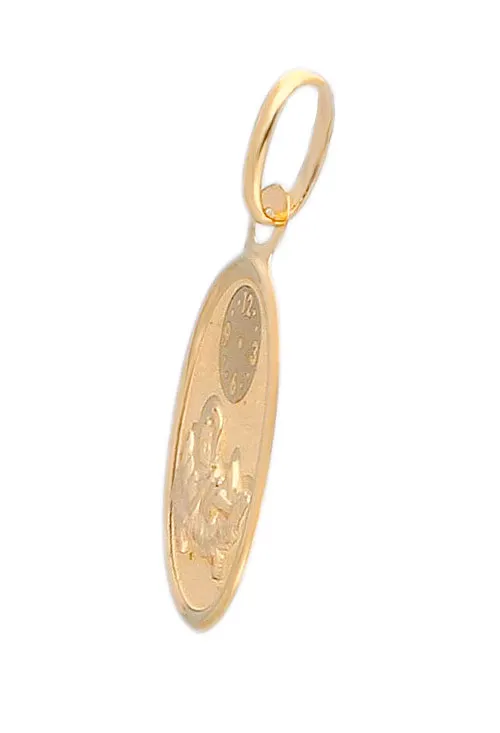 Medalla  oro 18K Niño del Reloj forma oval 045_1902413