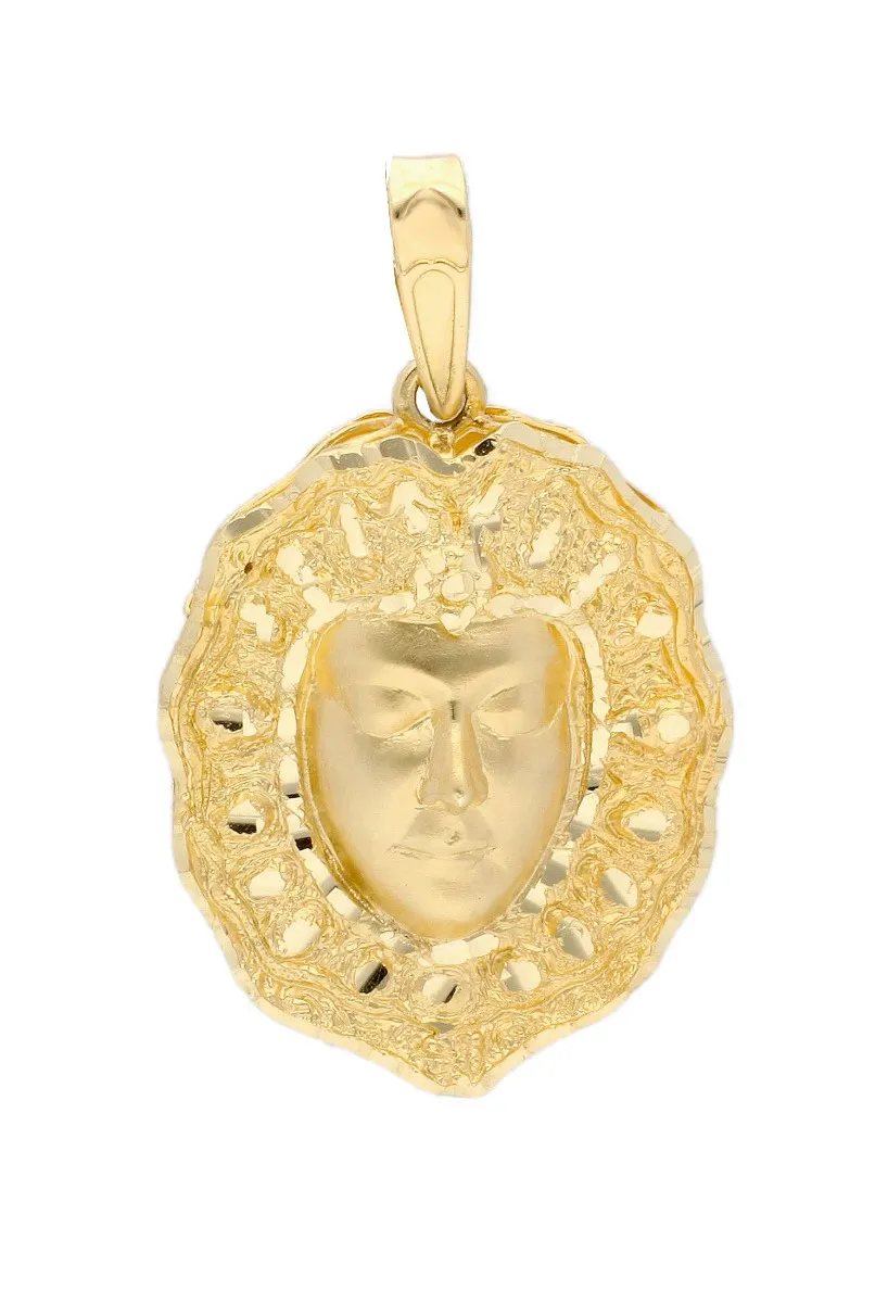 Medalla religiosa oro 18 ktes Virgen del Rocio 001_001033