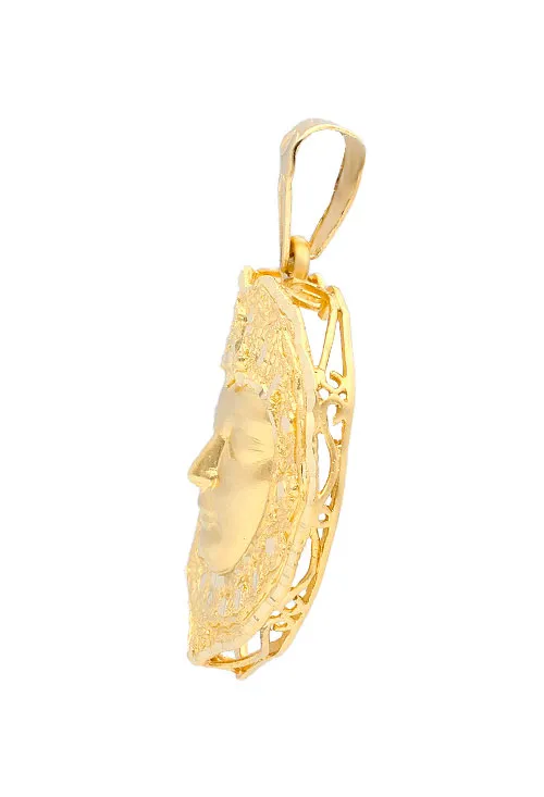 Medalla religiosa oro 18 ktes Virgen del Rocio 001_001033