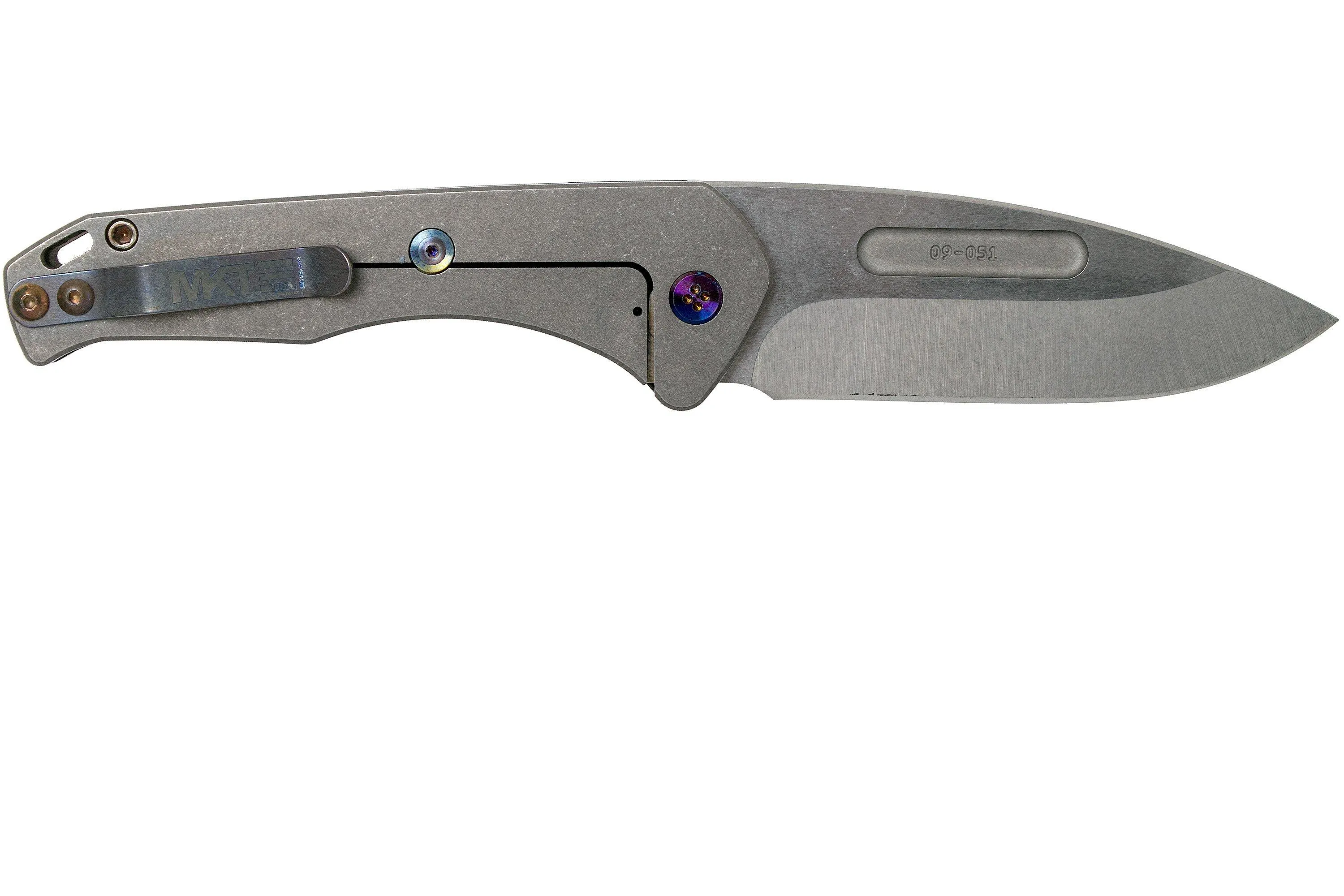 Medford Swift Framelock, S35VN Tumbled Drop Point, Alu Espresso Handles, Flamed HW navaja