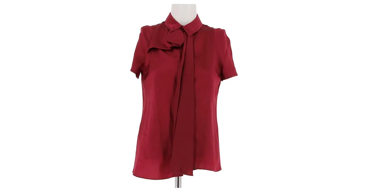 MIU MIU Tops T.IT 40 Seda Roja 