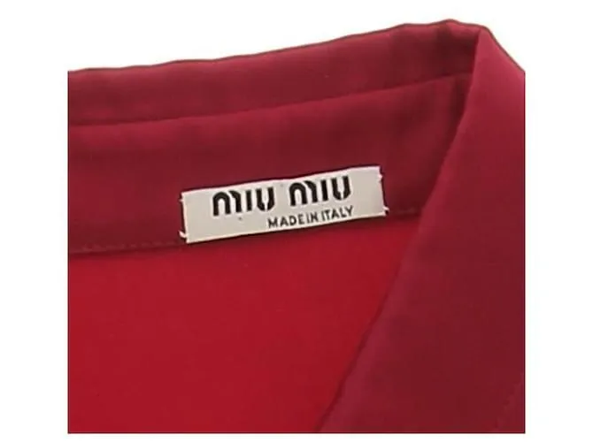 MIU MIU Tops T.IT 40 Seda Roja 
