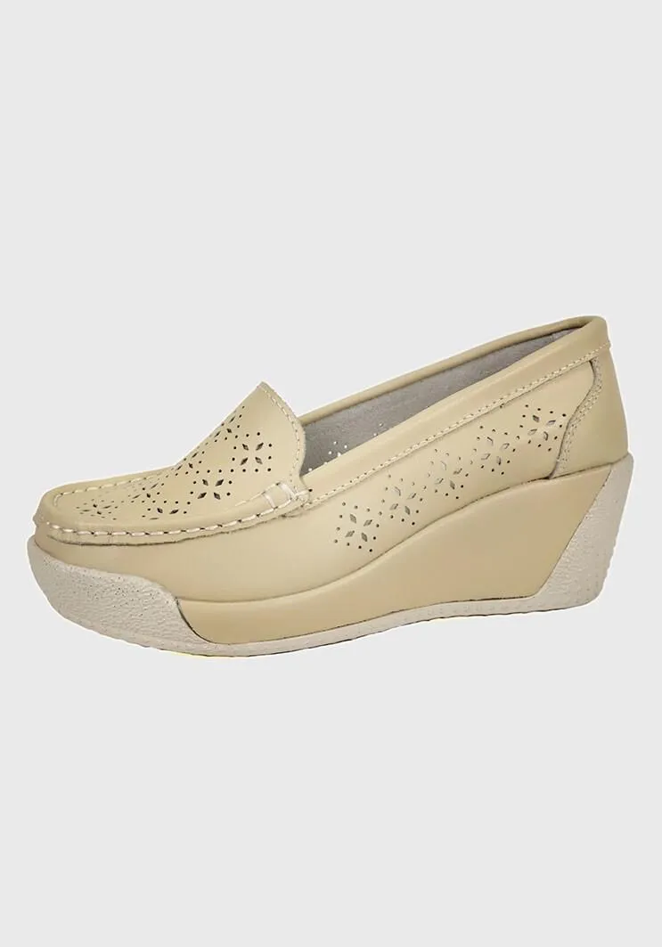 Mocasín Cuero Sayen Beige