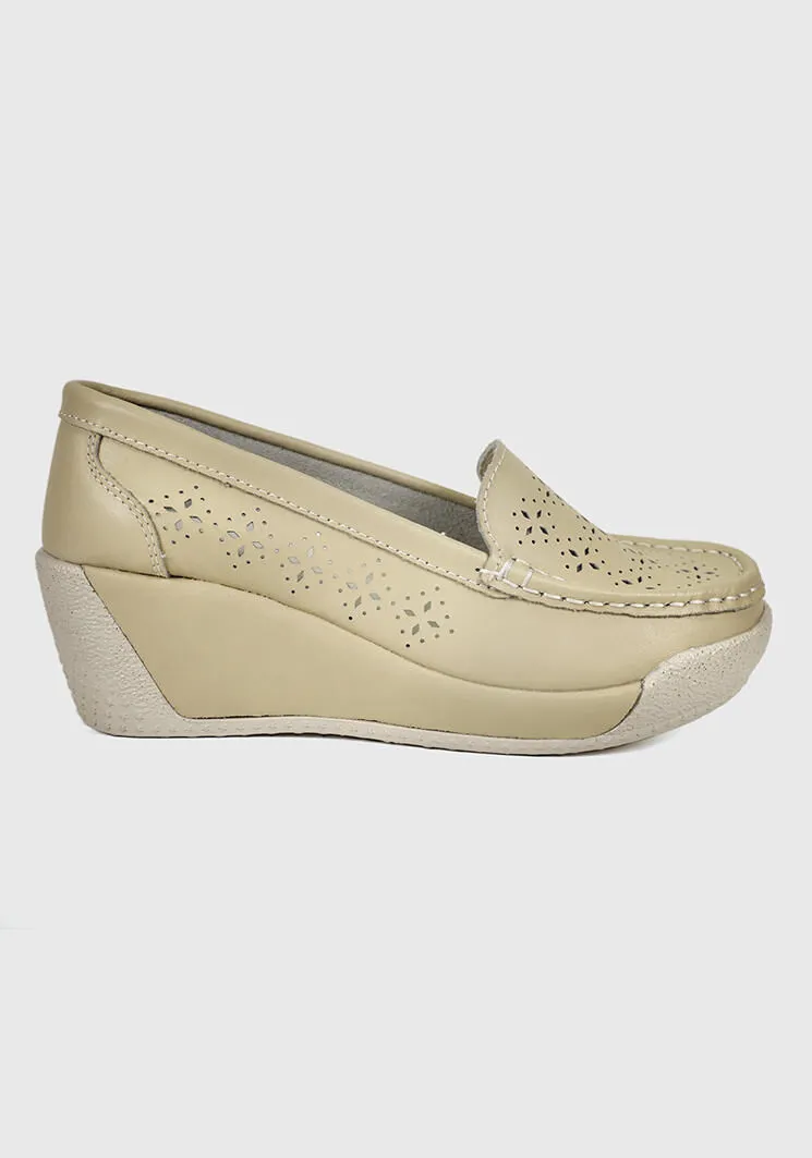 Mocasín Cuero Sayen Beige