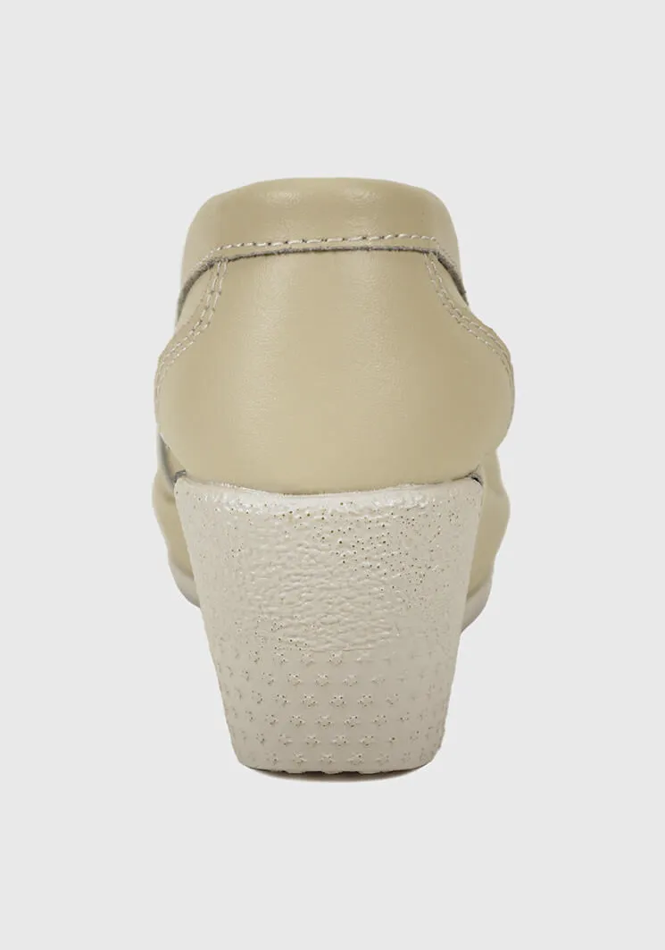 Mocasín Cuero Sayen Beige