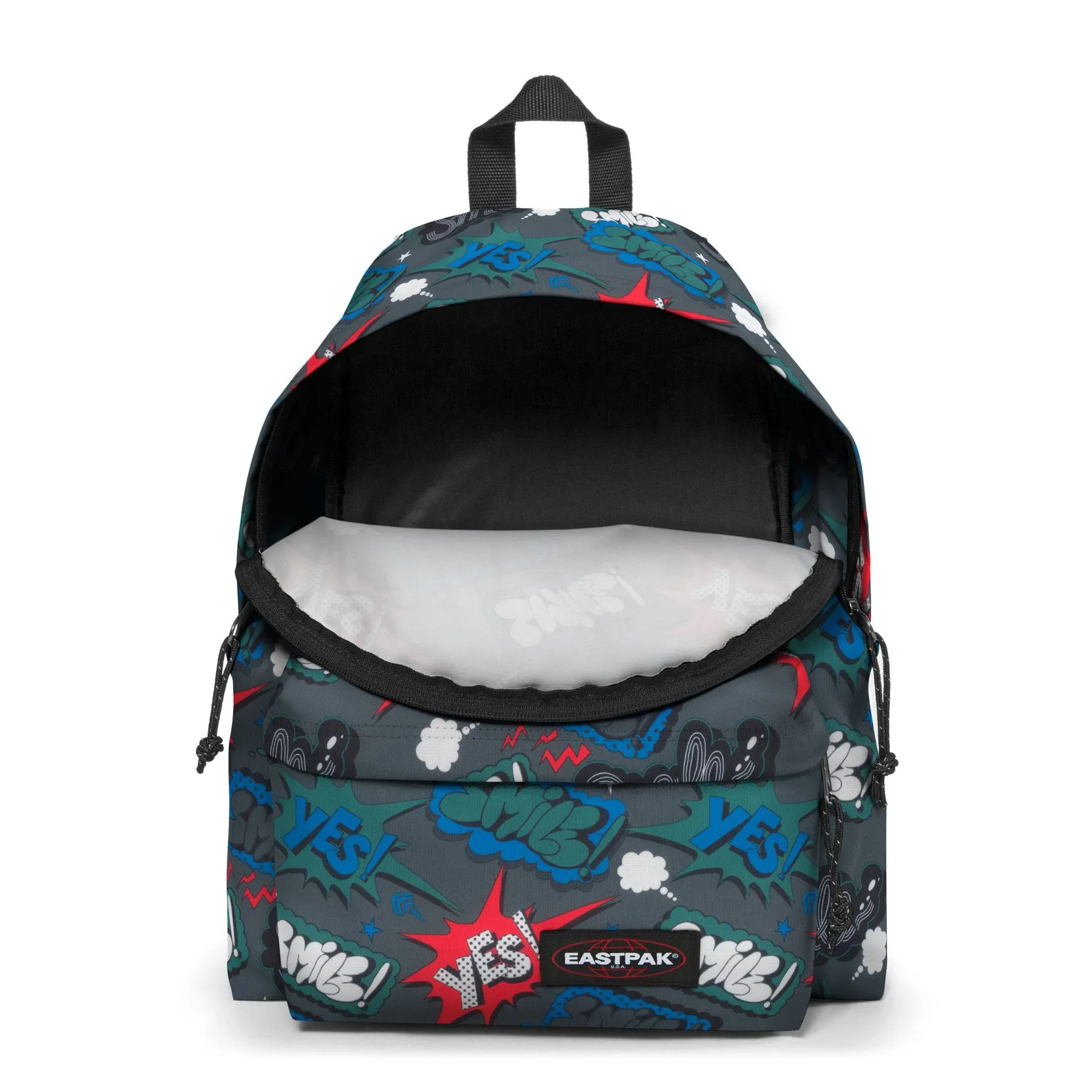 MOCHILA EASTPAK Padded Pak’r® 24 litros EK620U49 Comic Grey estampado inspirado en los cómics multicolor