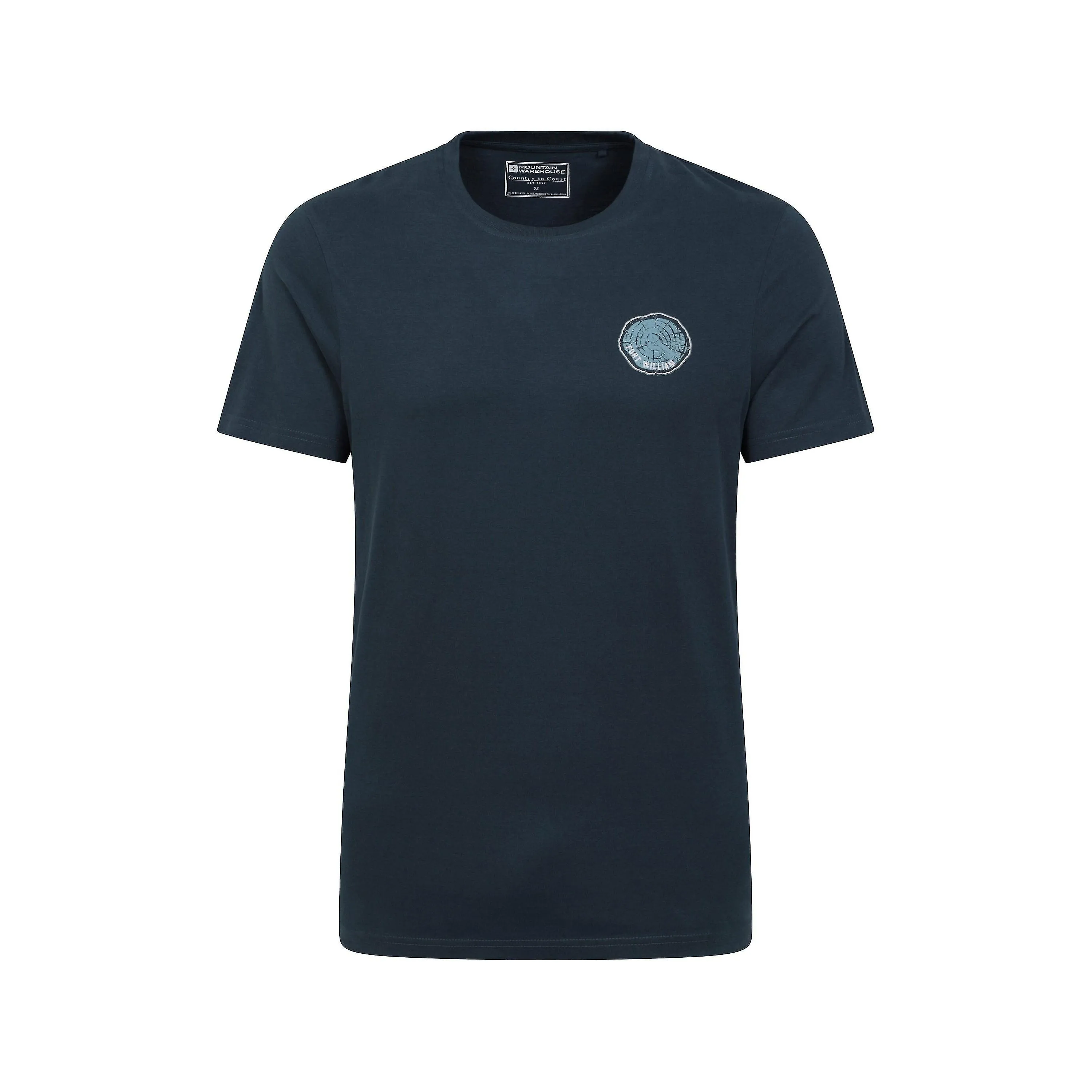 MOUNTAIN WAREHOUSE MENS FORT WILLIAM TREE RING ORGANIC TSHIRT