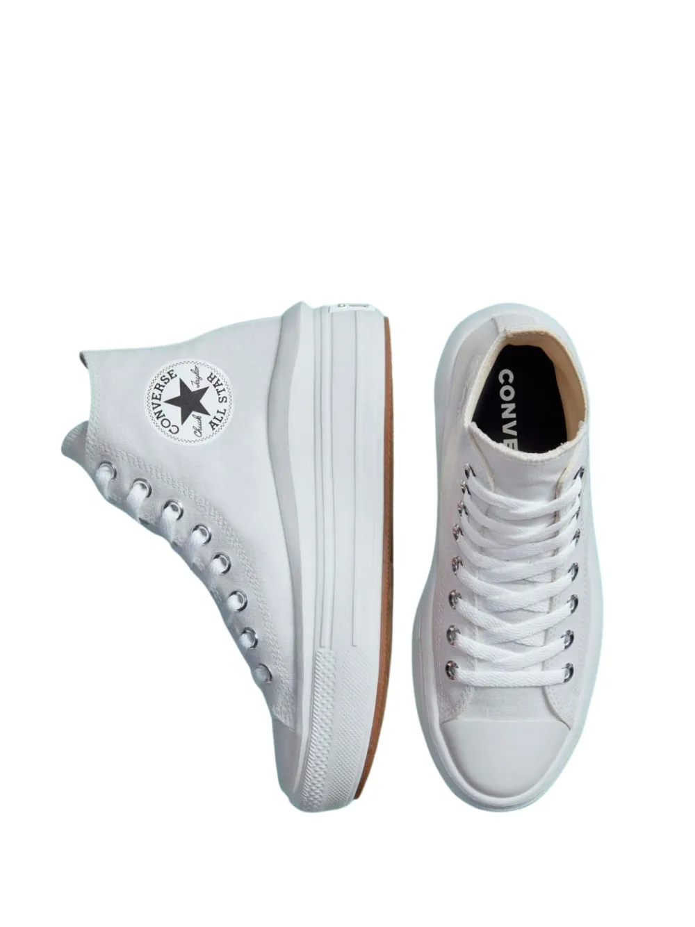 N373O Converse Chuck Taylor Move Ivory en Plataforma de Piel